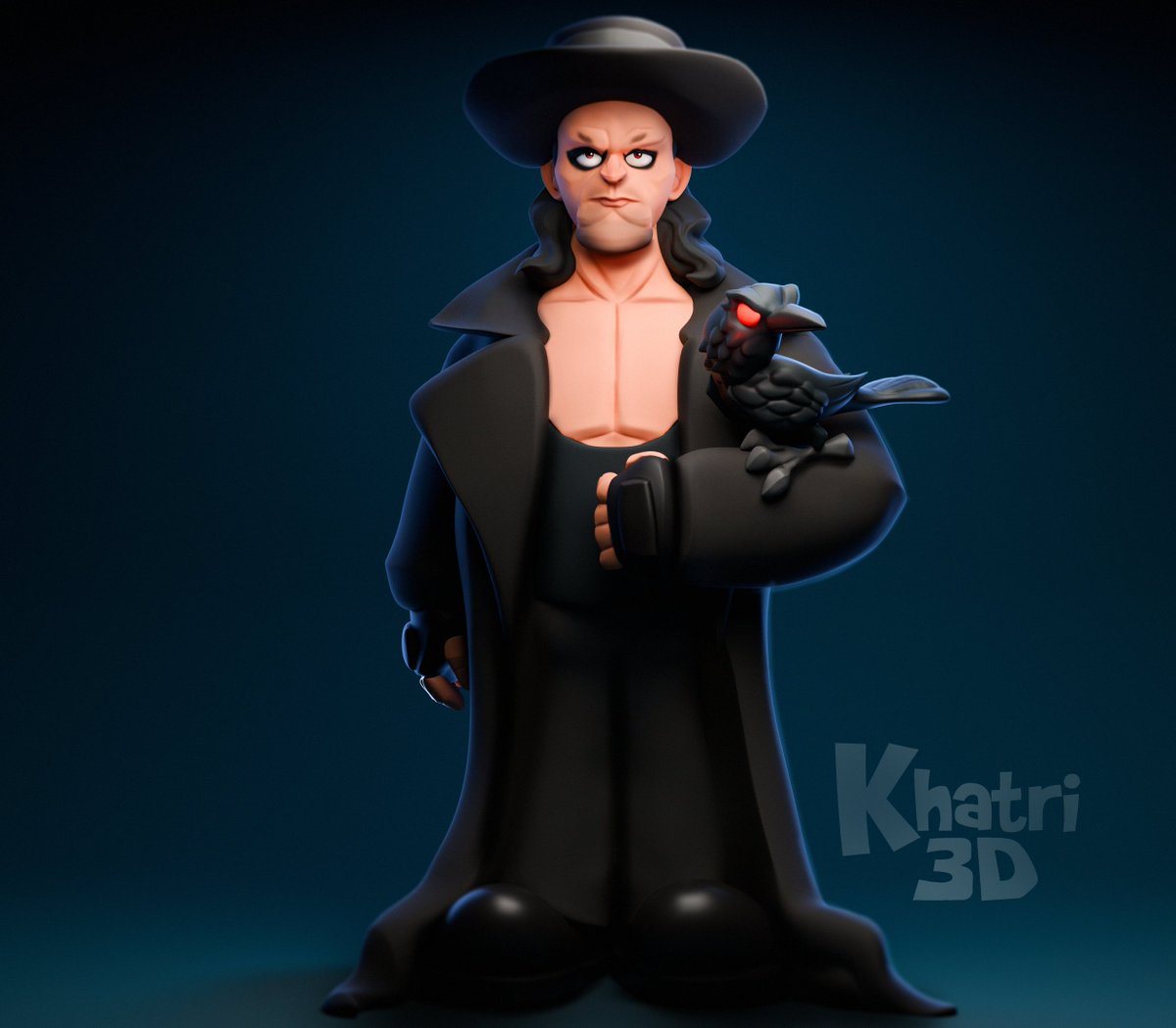 The Undertaker 
This is my stylized take on Mark William Calaway as The Undertaker. He is one of the most renowned WWE wrestlers. 
More Renders artstation.com/artwork/GvrRkW
Sculpting Timelapse youtu.be/2umcJZ3HsME 
Patreon patreon.com/c/Khatri3D
(I Giveaway STLS)
#undertaker #wwe