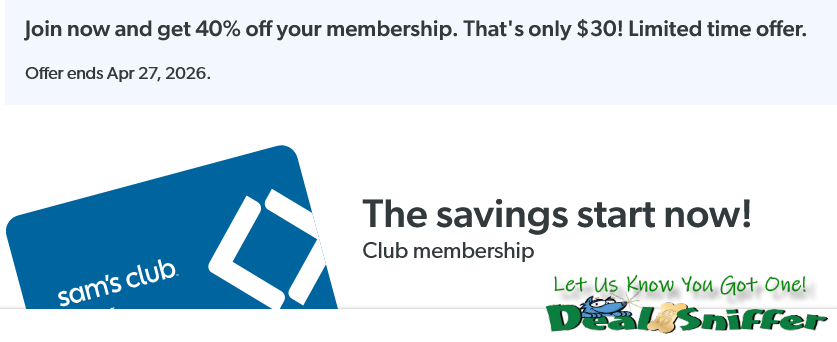 dealsniffer's tweet image. 😍 40% OFF Sam’s Club Membership 🤑
mavely.app.link/RLiDEXzmZ1b 🔗
#SamsClub #membership #bigbox #savings #stockup #giftideas #family #food #offgrid