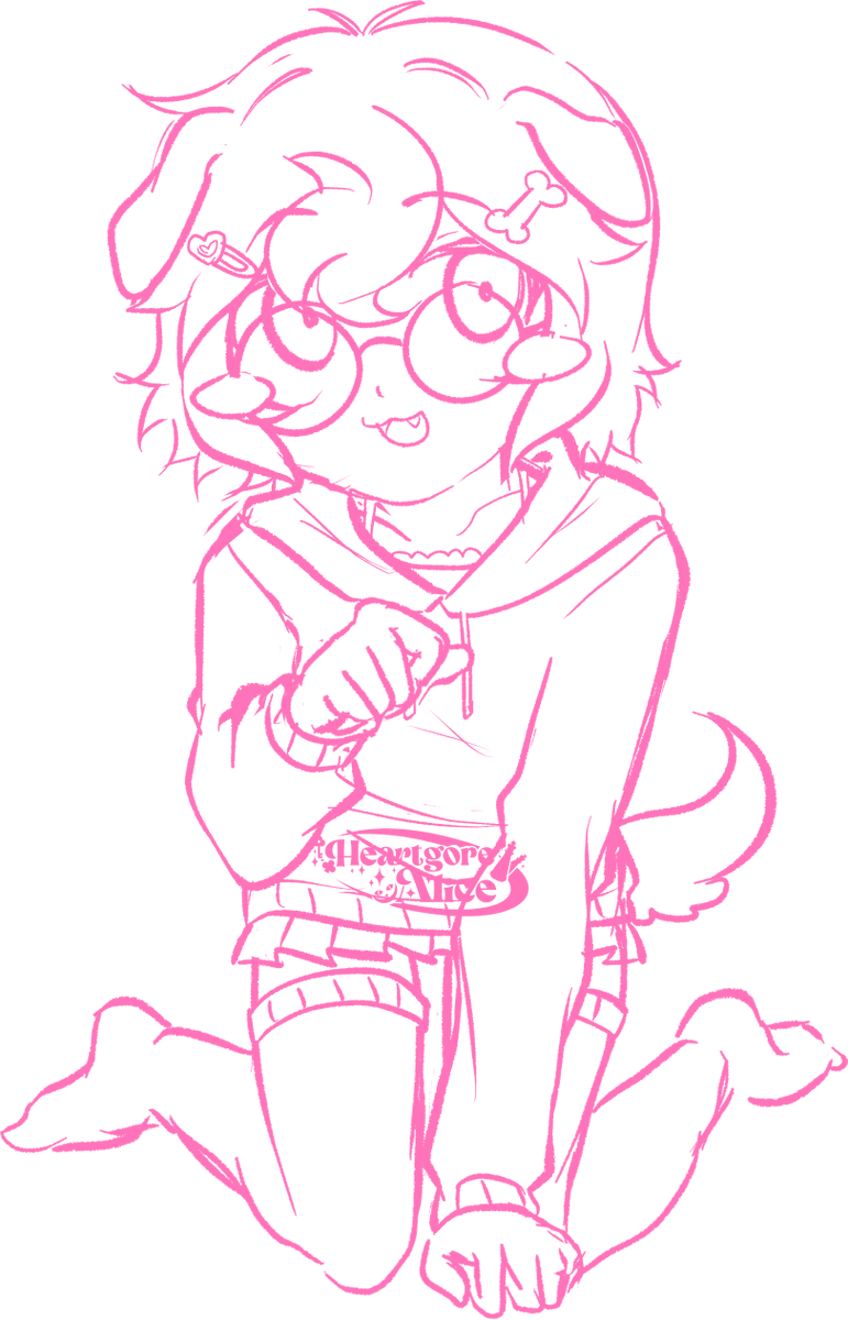 heartgorealice's tweet image. comm wip sketch before i go to bed lalala #vgenopen #cutecore #animecore #moe #art