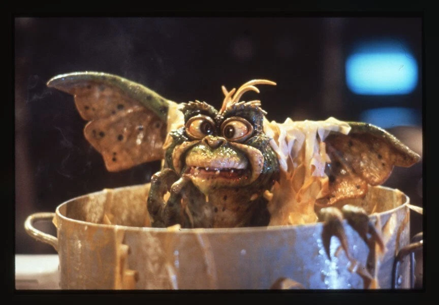 Daffy messes with a cooking show in a scene from 'Gremlins 2: The New Batch' (1990). Design and effects by Cinovation Studios.