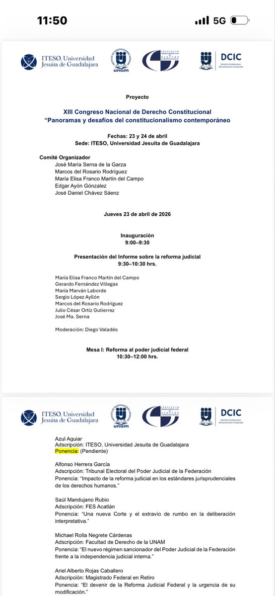 Foro de Constitucionalistas de México tweet media