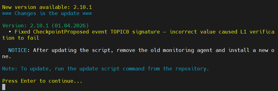 Aztec Tools 2.10.1 Update 🔧

Fixed CheckpointProposed event TOPIC0 signature for mainnet — incorrect value caused L1 verification to fail

<a href="/aztecnetwork/">Aztec</a>
