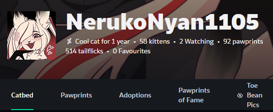 Wanna be one of my kittens on DeviantArt? ฅ≽^•⩊•^≼ฅ
deviantart.com/nerukonyan1105