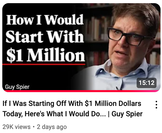 ReneSellmann's tweet photo. Ever wonder what an experienced investor would do if they started fresh with $1 million today?

In this interview, well-known value investor @GSpier shared his strategic approach for building a portfolio from scratch.

Here are his 7 lessons for growing wealth wisely at a young age 👇🏻