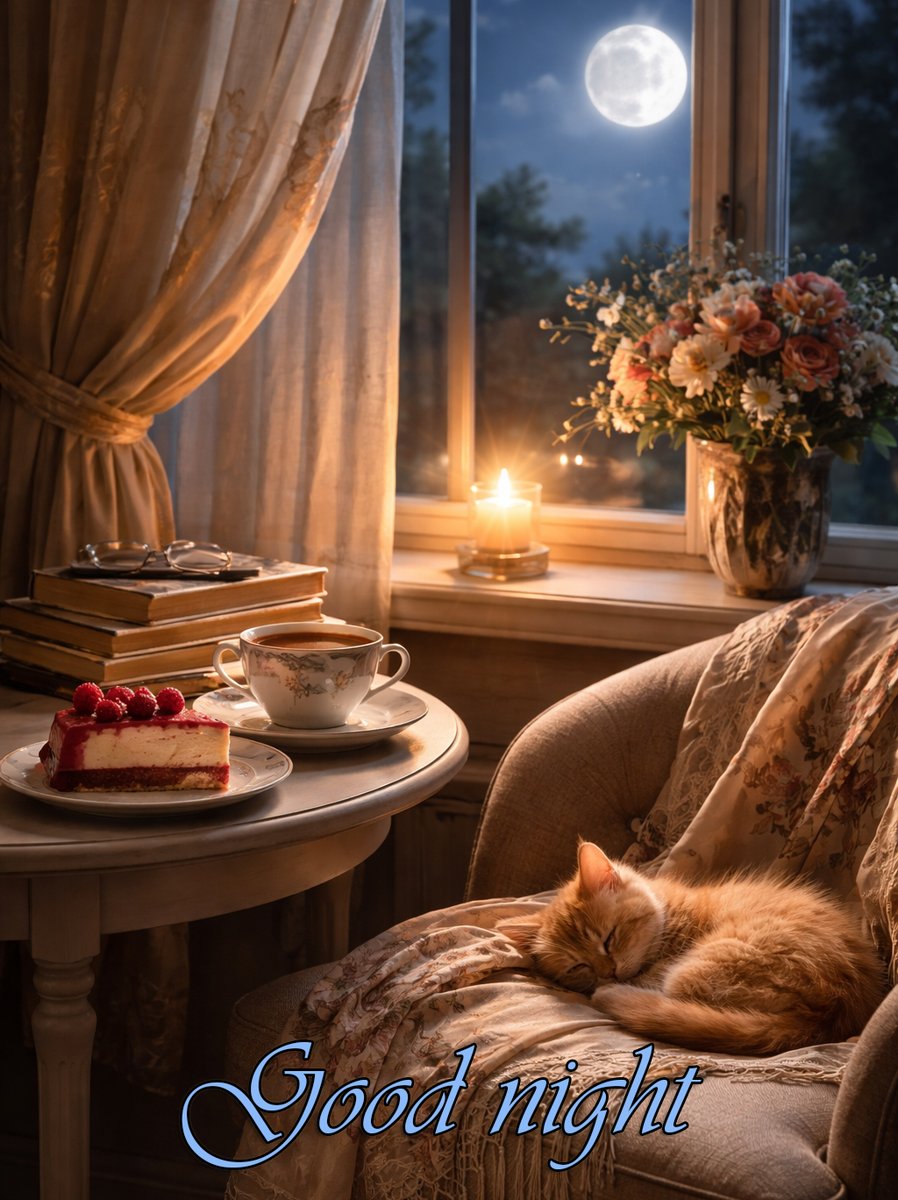 StellaFoxinink6's tweet image. Whatever your day, may the night bring relief from your worries-and perhaps the first hint of a wonderful new turn in your life😘✨Good night! 
#night #goodnight #cozyhome