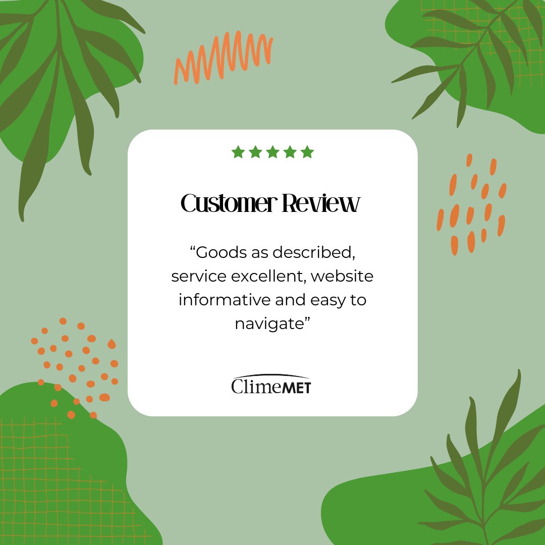 ClimeMET's tweet photo. ⭐ REVIEW OF THE MONTH ⭐

#climemet #customerreview #5starreview #weatherwatching #weatherathome #weatherinstruments https://t.co/vsbfQkKiDc