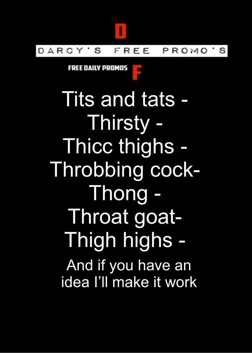 😈DARCY’S FREE PROMO’S😈 tweet media