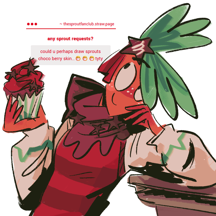 I perhaps can draw Sprout's chocoberry skin #dandysworld