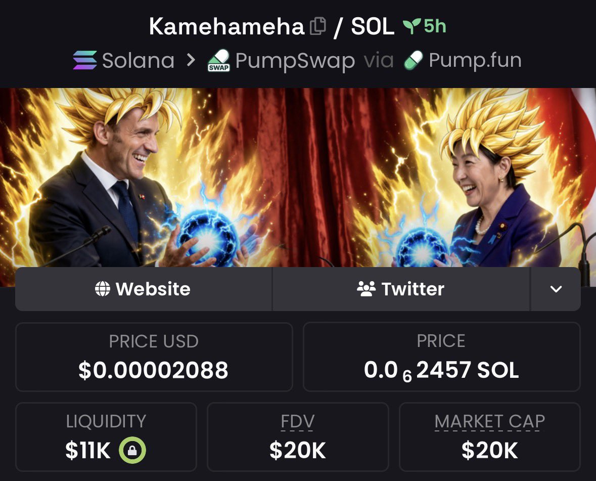 Evilinside88's tweet photo. @takaichi_sanae @EmmanuelMacron $Kamehameha
5zev2PoS8cgemKN3Er9gfKBksuCzRU4dGF57efJepump https://t.co/X8PRNdQpQy
