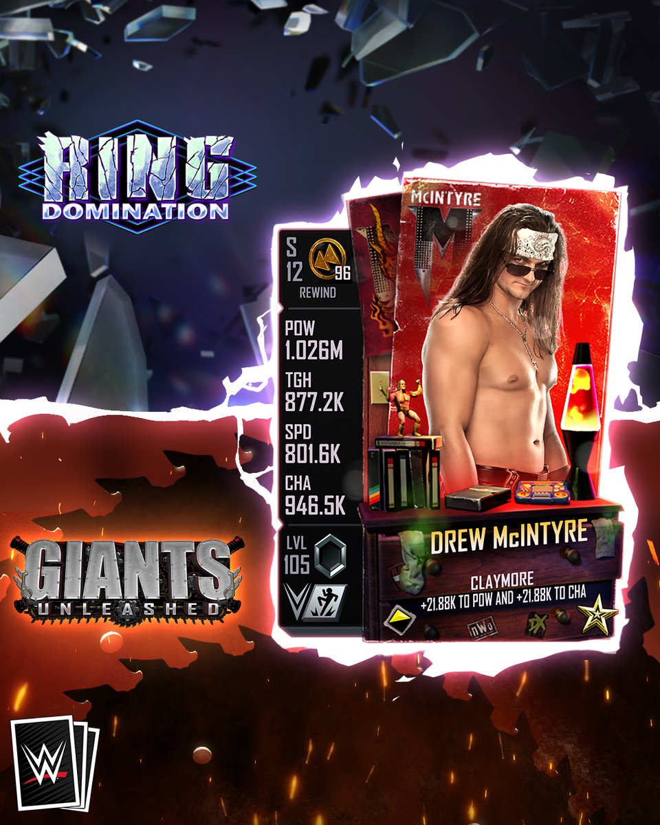 We're going back in time to shred guitars and break hearts with DREW MCINTYRE, the one and only event card of the REWIND Rarity.
