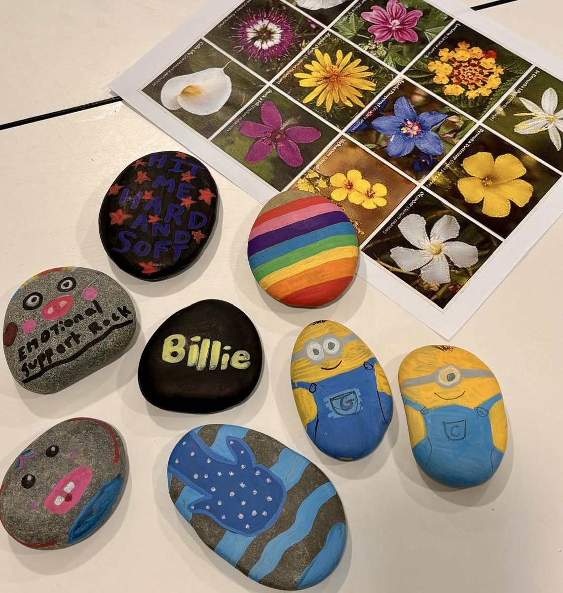 OrielHighSchool's tweet image. Loved the imagination and creativity on display at Creative Club last week. The group decorated rocks inspired by their favourite things. We love these amazing outcomes!💜🎨😊💜 #OrielExtraCurricular #Creativity #Relaxation #Imagination