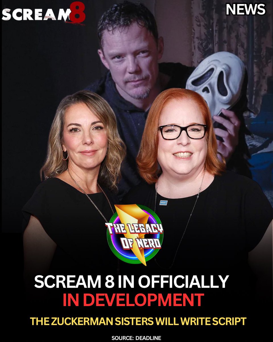 thelegacyofnerd's tweet image. Scream 8 is officially in development with The Zuckerman Sisters (Suits, Agents Of Shield) are set to write 

Yes this is real