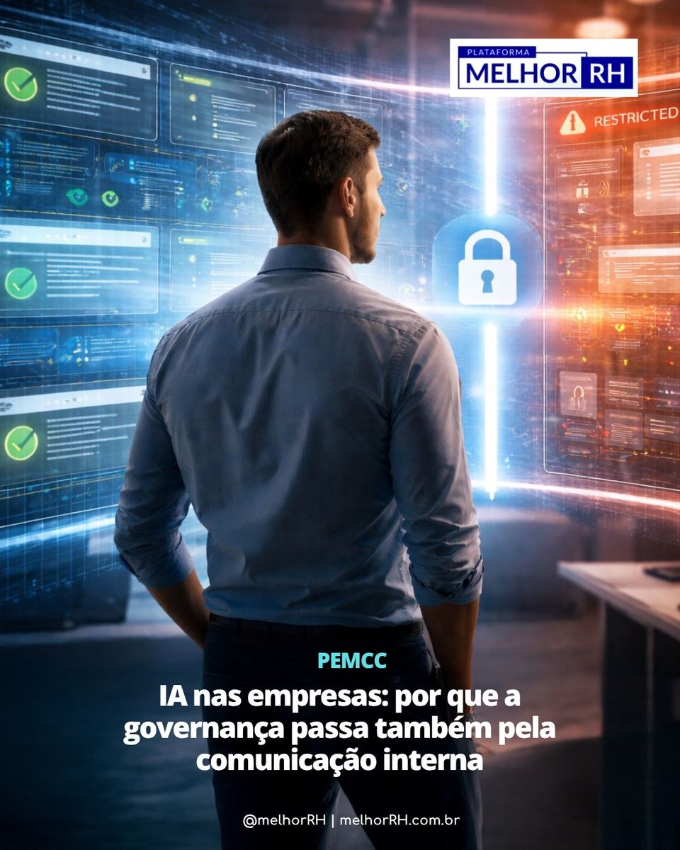 🤖 A IA já entrou na rotina das empresas. Na nova reportagem da #MelhorRH, Thaís Naldoni, Vitor Miranda e Cleide Cavalcante mostram por que a comunicação interna virou peça da governança. #PEMCC 📌 Saiba mais em bit.ly/4sclBp8.