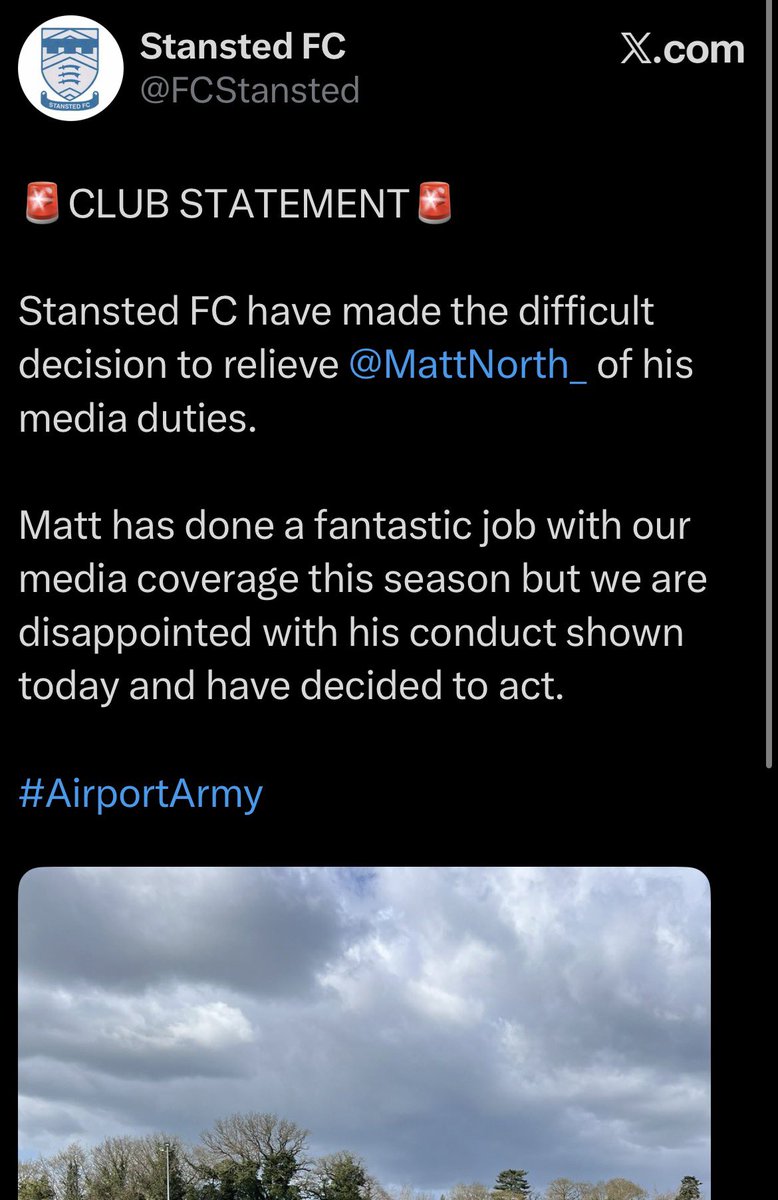 Matt North tweet media