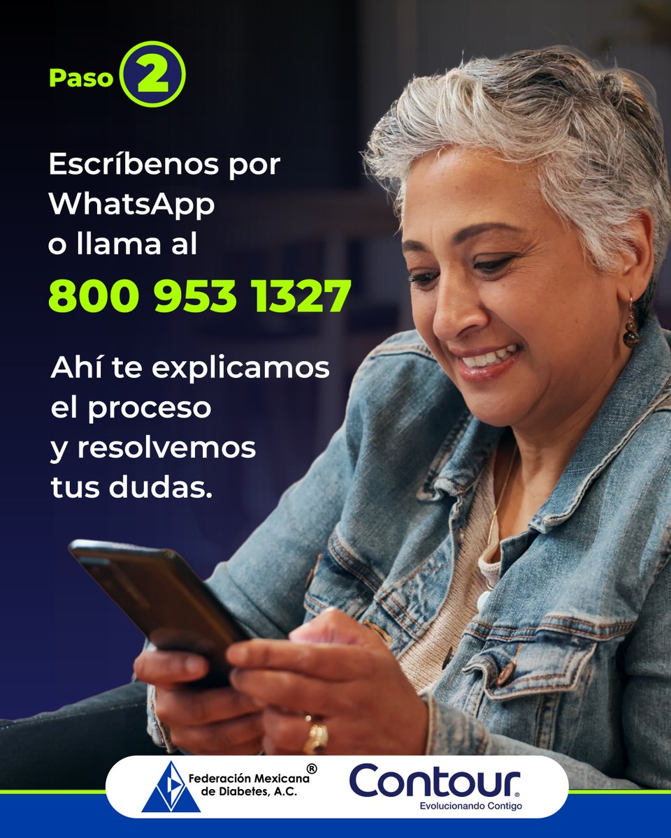 fmdiabetes's tweet image. Conocer el proceso te ayuda a seguir midiendo tu glucosa con tranquilidad.
Si usas CONTOUR® TS, aquí te explicamos cómo dar el siguiente paso.
Escríbenos por WhatsApp wa.me/525580295380  o llama al 800 953 1327.

#ContigoPasoAPaso #CONTOURTS #CONTOUR