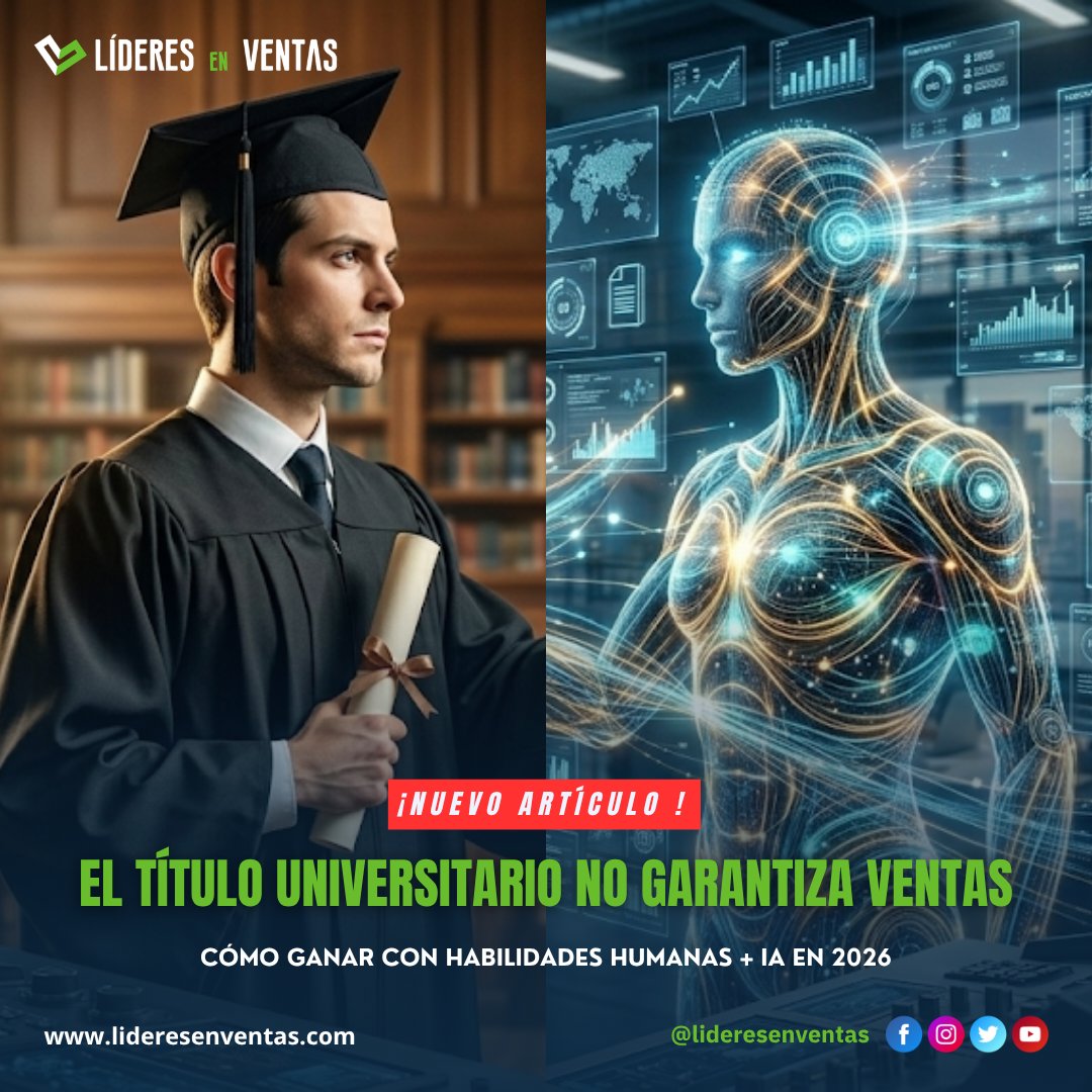 “Estudia y te irá bien”. 🗣

Hoy ya no es suficiente. ⚠️

Hay menos oportunidades.
Más competencia.
Y un mercado mucho más exigente.

El título abre la puerta…
pero no cierra ventas.

La nueva ventaja es clara:
🤖 Fluidez con IA
🧠 Habilidades humanas reales

Porque mientras