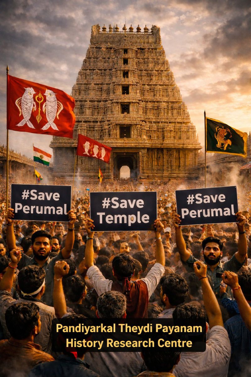 பாண்டியன் மீன் பறக்க,
சோழன் புகழ் விழிக்க,
காஞ்சி கோபுரம் கேட்குது—
“என் மக்கள் எங்கே?”
கையில் பதாகை மட்டும் அல்ல,
இதயத்தில் வரலாறு…
நாளை நாம் எழுந்தால் தான்
நாளை நம் கோவில் வாழும்!
#SavePerumal #SaveTemple