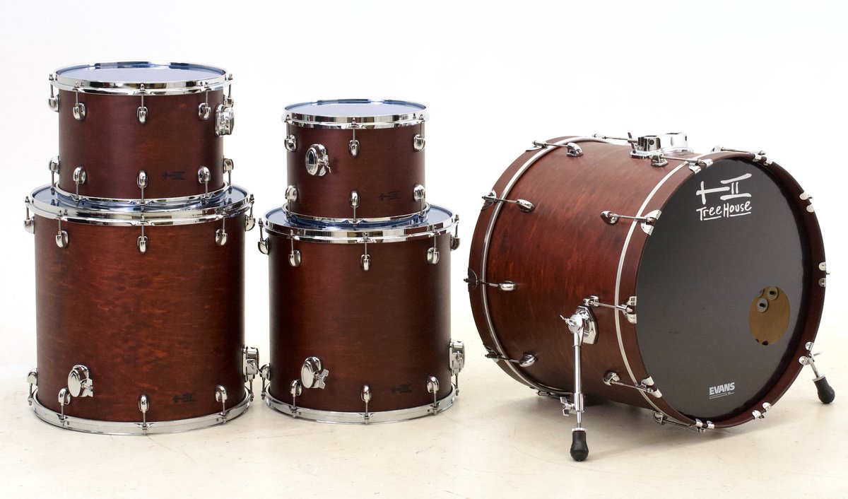 TreeHouseDrums's tweet photo. Premiering at the 2026 DoomFest, this Grandiose collection of Drumming Excitement, wearing a slew of chrome hardware on a color I call "Cauldron Brown," rearranges the mightiest of bowels in anyone brave enough to stand in sonic range. 12-14-16-18-22 https://t.co/lgT0Du9O3A https://t.co/HVPDYBJ1Oe
