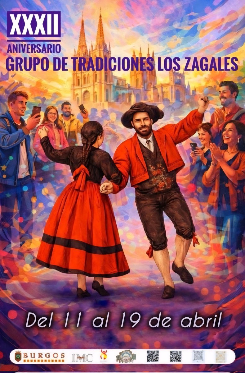GT_Los_Zagales's tweet photo. Celebramos un año más de pasión por la danza, canción, amistad y diversión.
¡Viva los Zagales!!
#aniversario #Feaf #Burgosenelmundo #folclore #tradicion https://t.co/4mGrF54NSX