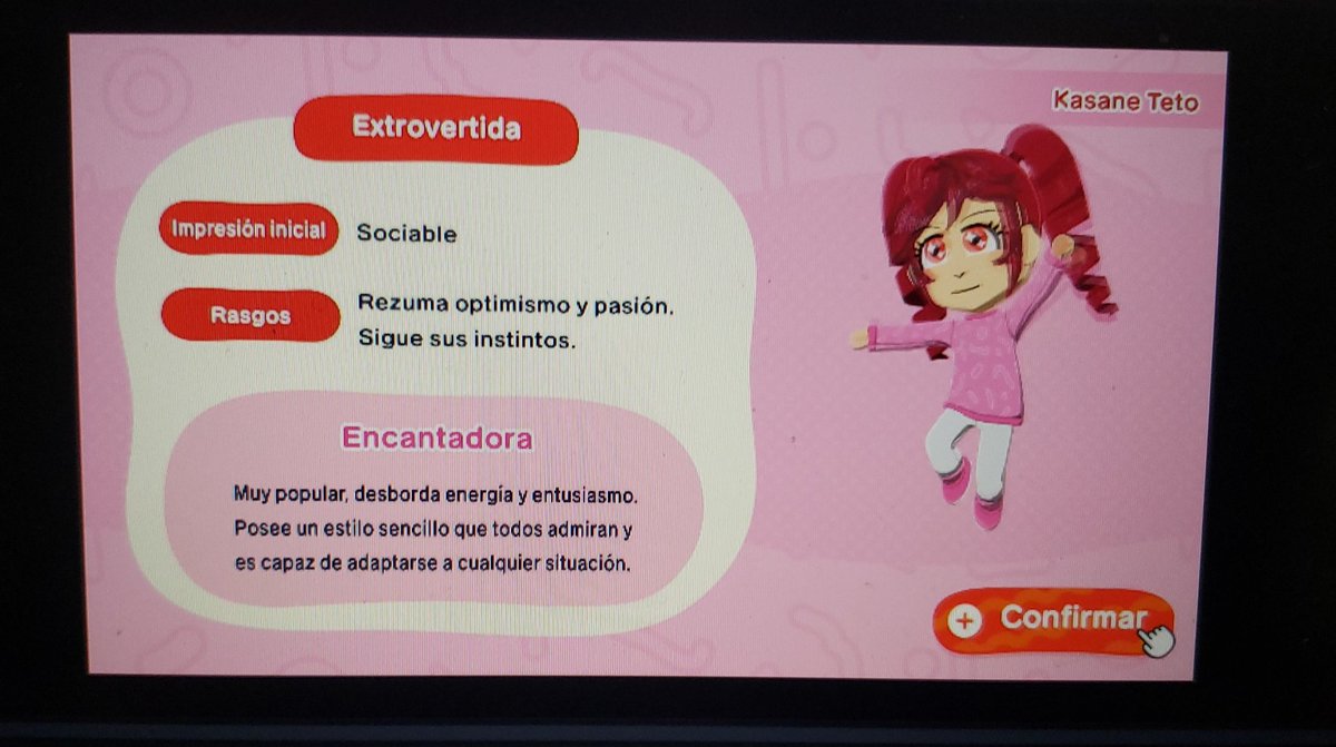 Para el tercer Mii, termine haciendo a la Teto