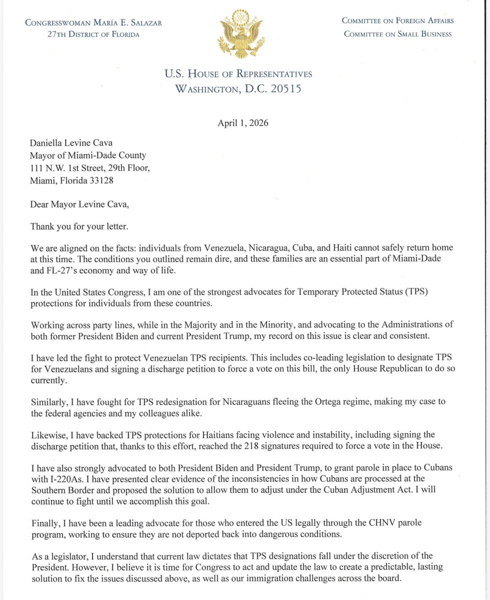 Rep. María Elvira Salazar tweet media