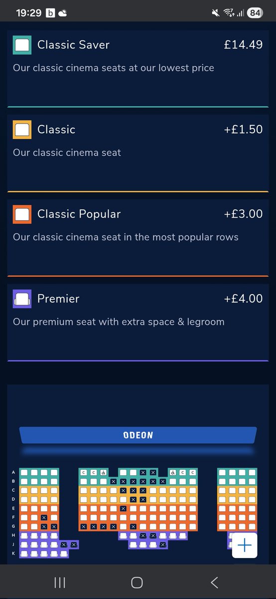 only1danny16's tweet photo. @ODEONCinemas 1st time for a while wanted 2 treat kids to cinema to watch super Mario,when did odeon turn into greedy bastards! 2 row at top then charge more money for every other seat. Totally disgusting for a film  @YourSouthend https://t.co/GAa8A9EuKV