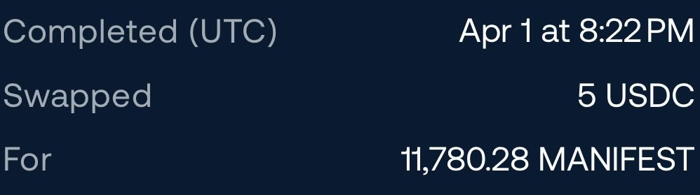 Day 4.

$5 more into <a href="/manifestsui/">MANIFEST</a>

Not an April 1 joke.
Not a one-day meme.
Not stopping.

Just a public daily experiment:
small buys, posted openly, to see how much attention and <a href="/Community_Sui/">Sui Community💧</a> energy can build around <a href="/SuiNetwork/">Sui</a>.