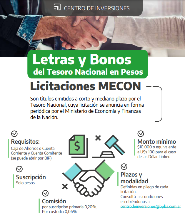 CdeInversiones's tweet photo. 🟢🔵 Invertí en Letras y Bonos del Tesoro Nacional 🪙 🏦

Podrás abrir tu cuenta realizando los siguientes pasos desde BIP:
🌐 https://t.co/cw8PtMB7gt

#MECON #Letras #Bonos #Licitaciones #Incluir https://t.co/mGN8KE561U