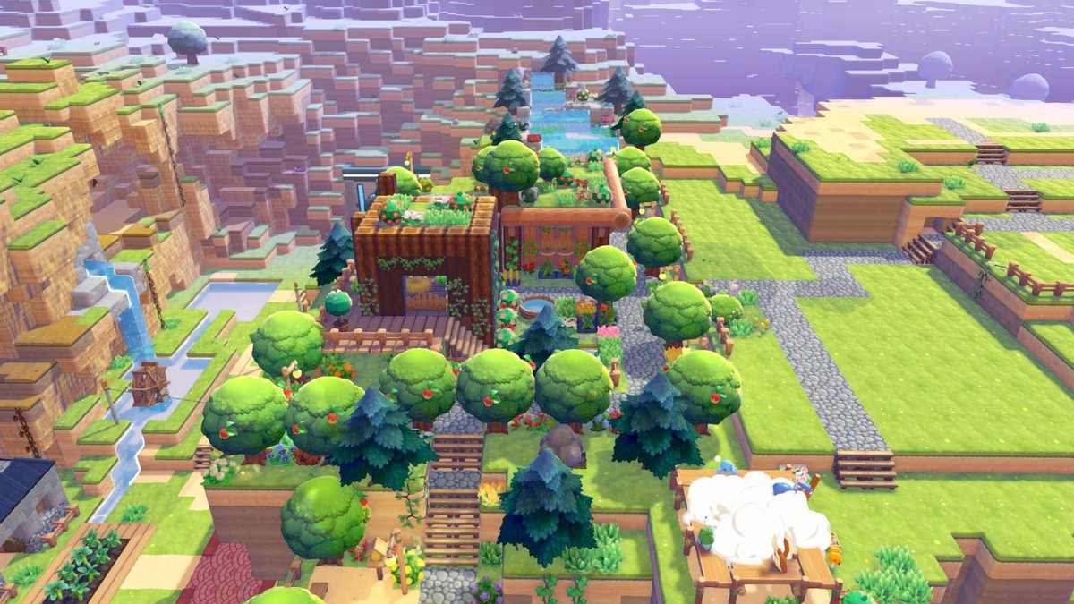 mmkaebyee's tweet photo. One half of my Withered Wastelands area is slowly coming together. #PokemonPokopia #pokopia https://t.co/IHj3cUymkx