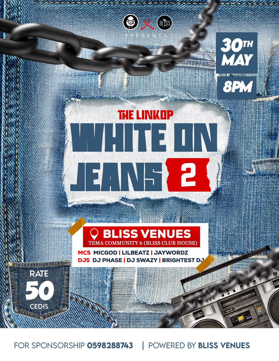 up next : t h e L i n k O p  #WhiteOnJeans2 🎈 

hosted by <a href="/blacksheepsevnt/">Black Sheep’s Events™️</a> [ do well to follow the account, please ]