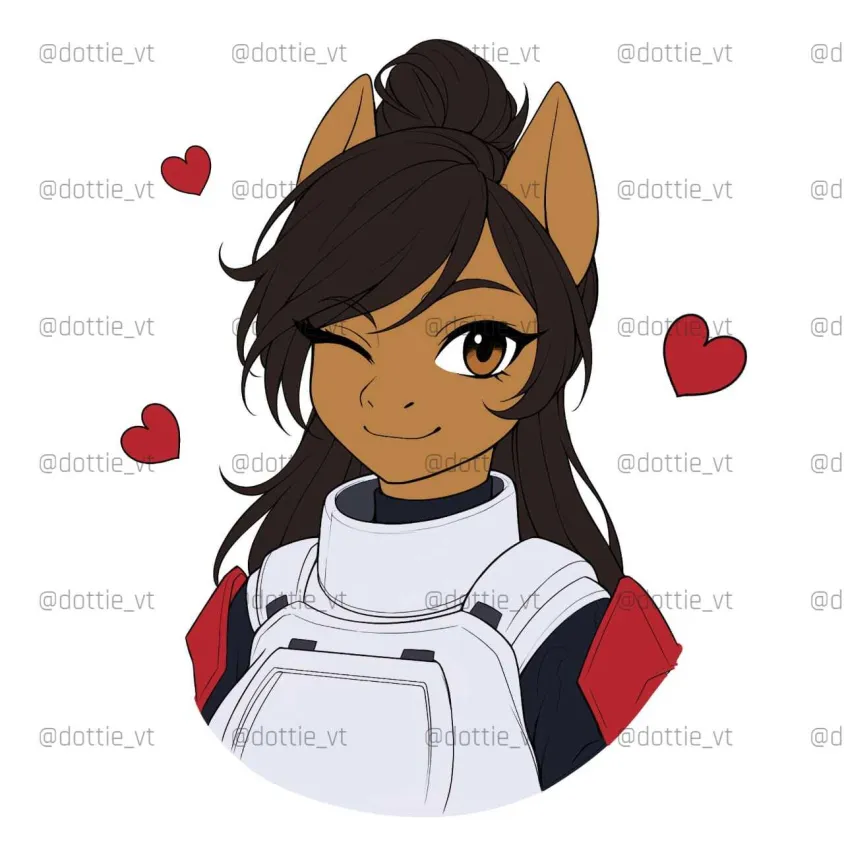 dottie_vt's tweet photo. Check out this awesome logo base colour  I just finished!  If you want your own custom art, my commissions are OPEN DM me to get started

Artist name:@dottie_vt 
clint name:@nightmedjumper 

#vtuber #envtuber #pngtuber #vtuberdebut #commsionopen #vegencommsion https://t.co/eFfFpQtpx9