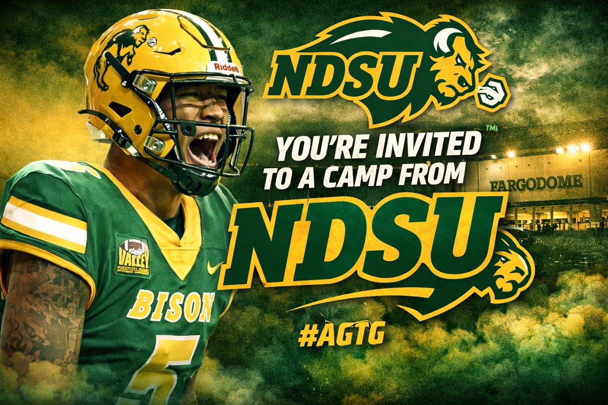 keondrickthomp's tweet photo. Blessed to receive an invitation to a camp from NDSU 🙏🏽 #agtg @Coach_Keller @CoachTimNDSU @CoachLJ38 @CoachGrantOlson @DavidWienke15 @TheRealMarcWill @CoachMoonen @MisterLilly @carsonschulte38 @CoachWoodyJagF https://t.co/I6SrLrCzTM