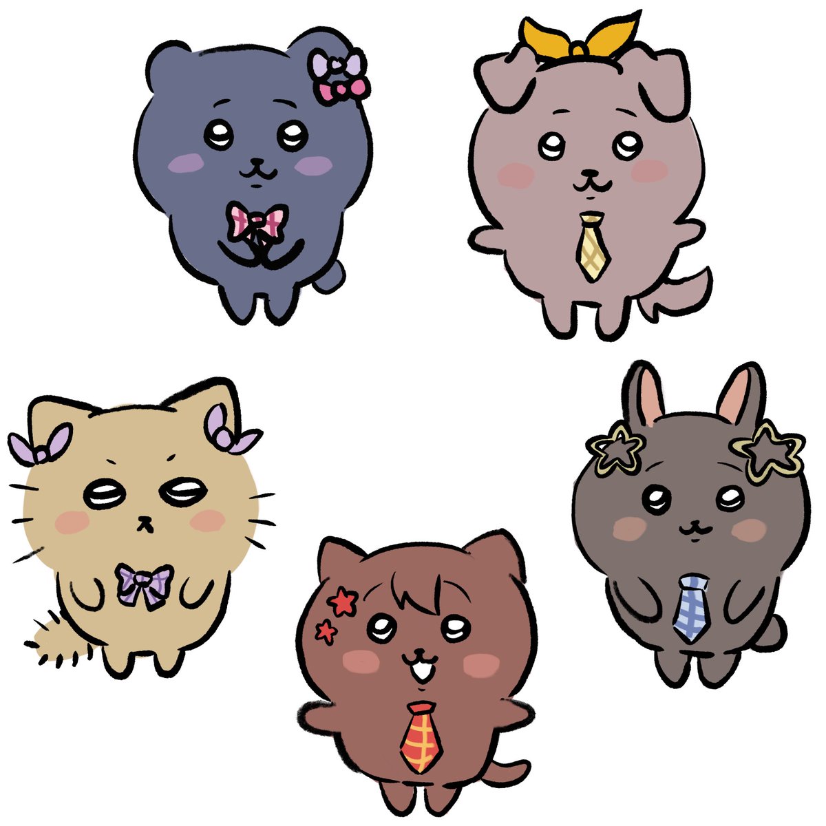 poppin’ kawa #poppinparty #bandori #chiikawa