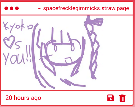 ANON THIS IS SO CUTE... 🥹🥹🥹 I LOVE HER TOO!!!! my little kyokoling i love u dearly... mwah mwah mwah......... 💕💕 TY FOR THE DOODLE !!!!