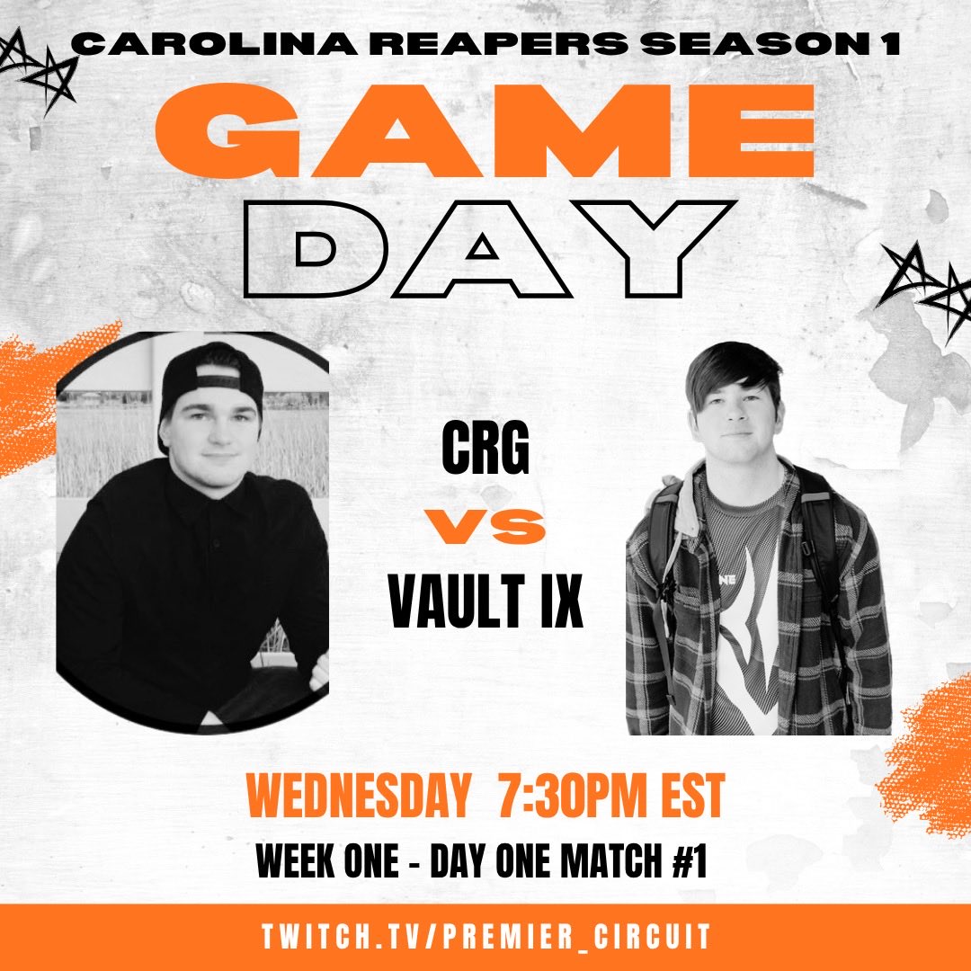TPCircuit's tweet photo. 🥳 @CarReapersG Season One is live 

⏰ Starting now! 

@_vaultix take on @CarReapersG 
📺 Watch : https://t.co/OTUjbmLtDa 

@Jay_CDL @Louierez @serFRIQ @Cireins 

@CienSZN @vzkszn @Localesss @DuskAC https://t.co/MoUsbkziUn