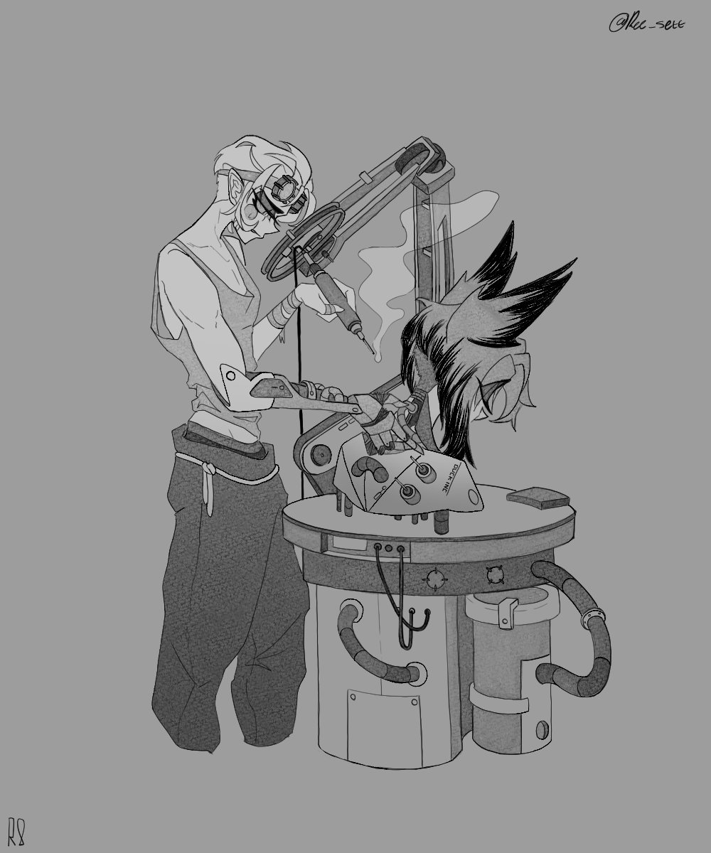 Ree_sett's tweet photo. Just trying something new 

#radioapple #appleradio #HazbinHotel #Alastor #LuciferMorningstar #AU https://t.co/4X0OKL2UM8