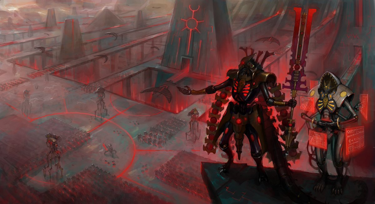 Wonderful art featuring mine and <a href="/Vic_Johansen/">Vic Johansen🔞</a> 's necron OCs
Made by the wonderful <a href="/Itinudin/">ViVc (commissions open)</a>