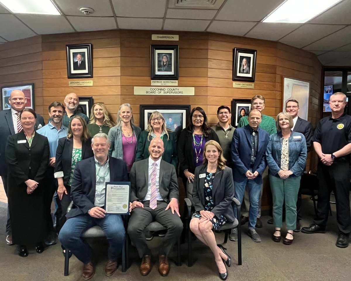 CoconinoCounty's tweet photo. 🎉 April is National County Government Month! County governments play an essential role in keeping communities safe, deploying emergency response, building infrastructure, conducting secure elections, promoting public health and welfare, and supporting community and economic development. We recognize the invaluable service provided by all Arizona counties! #NCGM