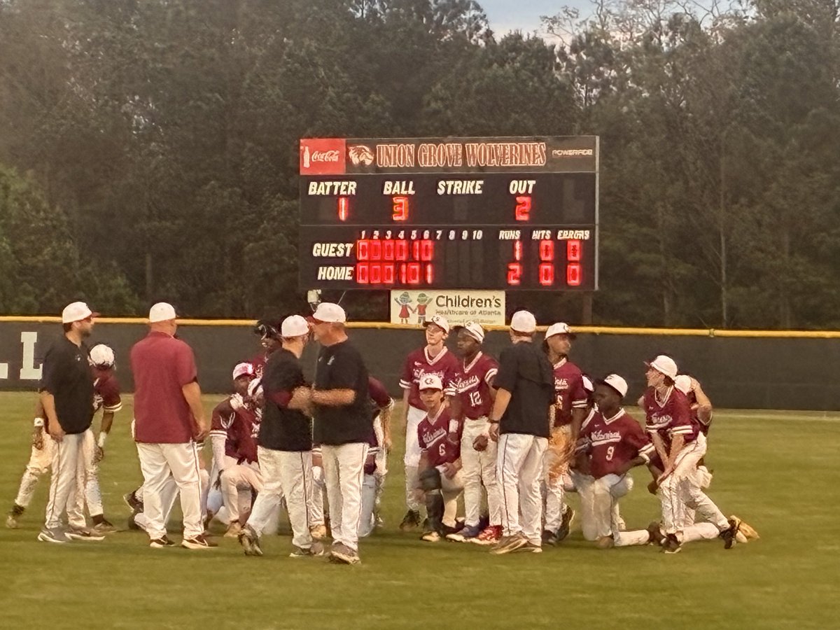 UnionGroveAD's tweet photo. Final from the Grove. Union Grove 2 Ola 1 https://t.co/GMVNKe4ezx