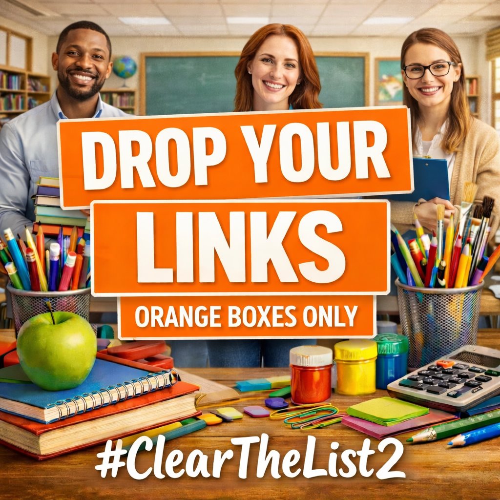 ClearTheList2's tweet photo. #ClearTheList2026 📚 – Main movement for helping teachers get classroom wishlists fulfilled
#Clearthelist2 ✨ – Updated version of the ClearTheList support tag
#CleartheList 💛 – Core hashtag for teacher wishlist support
#TeacherWishlist 🎒 – Lists of classroom items teachers need
#SupportTeachers 🍎 – General support for educators and classrooms
#TeacherSupport ❤️ – Emotional and resource support for teachers
#AdoptAClassroom 🏫 – Sponsoring classroom needs or supplies
#ClassroomHeroes 🦸 – Celebrating and supporting teachers
#HelpTeachersHelpKids 👧📘 – Supporting education through teacher aid
#EduSupport 📖 – Education-focused assistance and funding
#BackToSchoolHelp 🎒 – Seasonal support for school supplies
#ClassroomDonations 📦 – Donations sent directly to teachers
#TeachersOfTwitter 🐦 – Teacher community on Twitter/X
#EduTwitter 📊 – Education network on Twitter/X
#ClearMyList 📋 – Request for wishlist clearing support
#AmazonWishlist 🛒 – Teacher Amazon wishlists for supplies
#TeacherGoals 🎯 – Goals related to classroom improvement
#FundEducation 💰 – Financial support for education
#DonateToTeachers 🙌 – Direct donation encouragement
#ClassroomNeeds 📝 – Items needed in classrooms
#FutureOfEducation 🌟 – Supporting students through teachers
#SchoolSuppliesDrive ✏️ – Drives collecting school supplies
#TeachersHelpingTeachers 🤝 – Educators supporting each other
#EdCommunity 🌍 – Education community engagement
#LearningForAll 📚 – Access to education for every student
#SupportClassrooms 🏫 – Broad classroom assistance
#GiveBackToTeachers 🎁 – Encouraging generosity toward educators
#TeacherLove 💕 – Appreciation for teachers
#ClassroomImpact 📈 – Positive impact of classroom support
#EducationMatters 📣 – Advocacy for education funding/support
#ClearTheListMovement 🚀 – Movement branding hashtag
#TeacherAppreciationWeek 🎉 – Teacher appreciation events
#ClassroomWishlistDrive 📦 – Organized wishlist campaigns
#HelpATeacherOut 🤗 – Friendly call to support teachers
#EduHeroes 🦸‍♀️ – Teachers as everyday heroes
#TeachSupportNetwork 🌐 – Network of teacher support