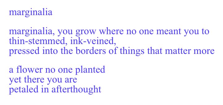 this poem is called marginalia