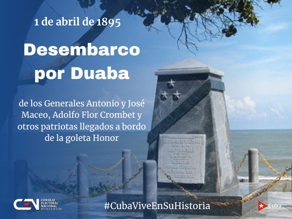 #CubaViveEnSuHistoría 
#TenemosMemoria #Duaba #Desembarco