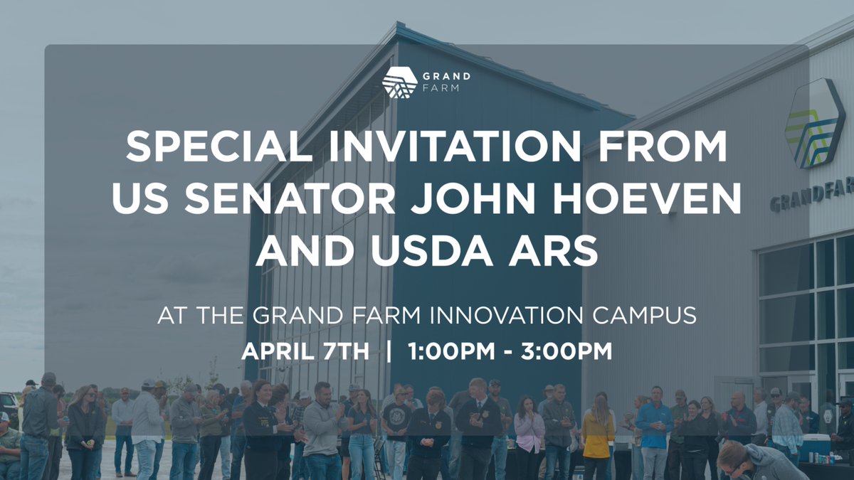 emergingprairie's tweet photo. Something big is happening at Grand Farm on Tuesday....👀

Join us on Tuesday, April 7 at the Grand Farm Innovation Campus (3717 153rd Avenue SE, Wheatland, ND)

1:00 p.m. — Displays and demonstrations
2:00 p.m. — Announcement https://t.co/owshbeuWP9