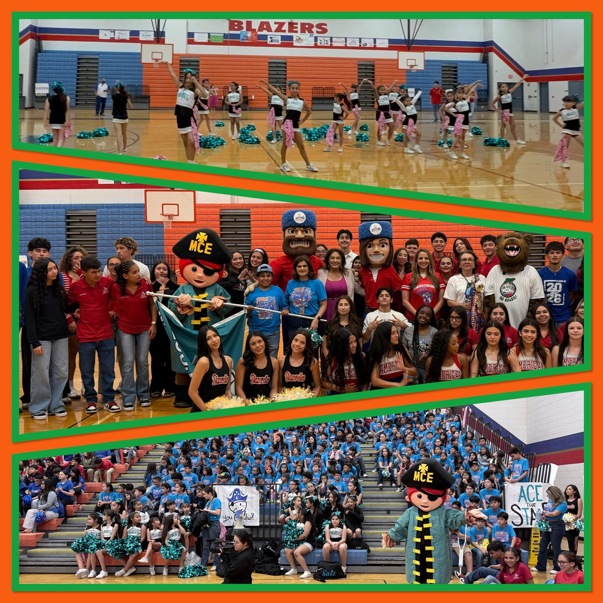 NoraMacias_MCE's tweet photo. Blazer Nation showed up loud and proud at our STAAR Pep Rally! 🔥 Huge thank you to @Americas_HS for hosting and planning an amazing event for our entire feeder pattern—your leadership made it unforgettable! 💙❤️
#GameOn #AchieveYourNextLevel #TeamSISD #BlazerNation https://t.co/jRY1GEZuSK