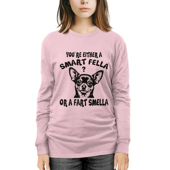 walmartree's tweet image. Are you a smart fella or a fart smella? 😂🐾 This hilarious Chihuahua t-shirt is the ultimate funny dog lover outfit that guarantees laughs everywhere you go.
 doglito.com/products/chihu…
#Chihuahua #FunnyDogShirt #DogLovers #PetHumor #DogMom #FunnyTshirt #DogLife #PetStyle #DogGift