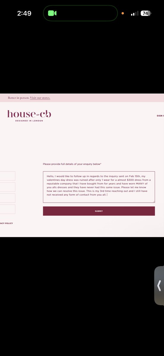 PrettyDomi's tweet photo. @HouseOfCB 
Please reply!!! I have been reaching out for almost 2 months now with no response. https://t.co/6ru4cSzv3Z