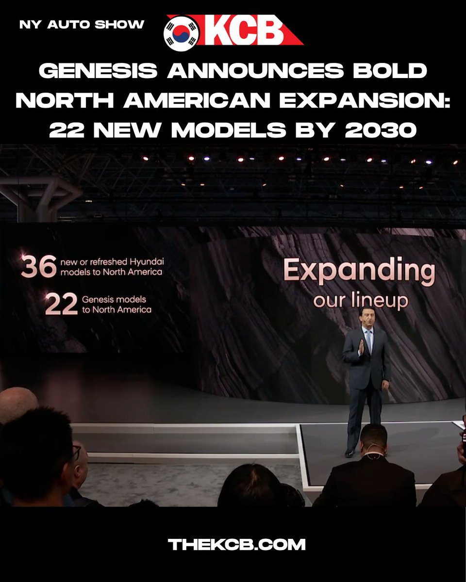 KoreanCarBlog's tweet photo. @GenesisUSA announces up to 22 new models by 2030. Read the full details at https://t.co/xkE118JZCb #nyautoshow https://t.co/QJtR2OVvqO