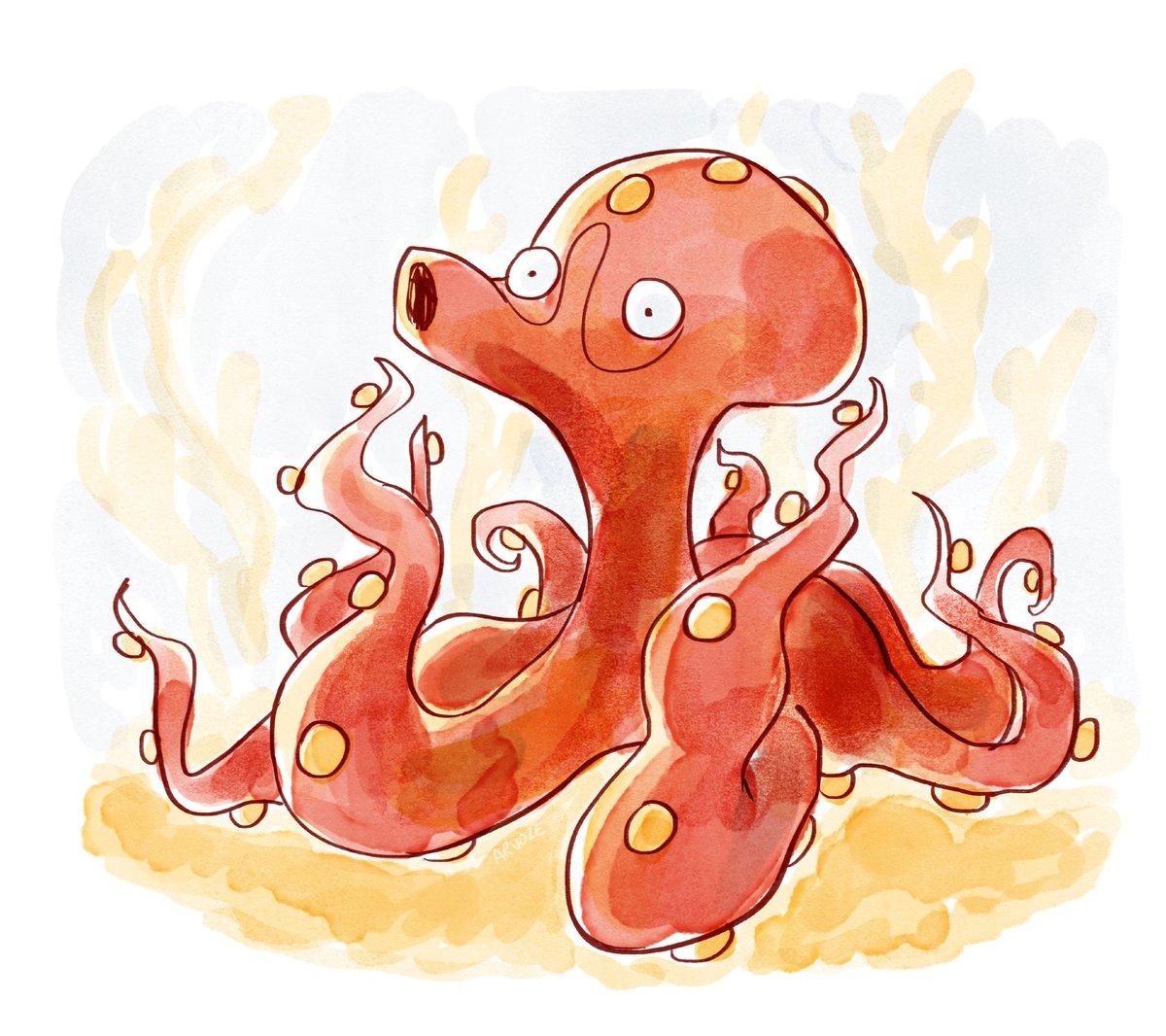 Octillery doodle before I went to bed one night 🐙

#Pokemon
