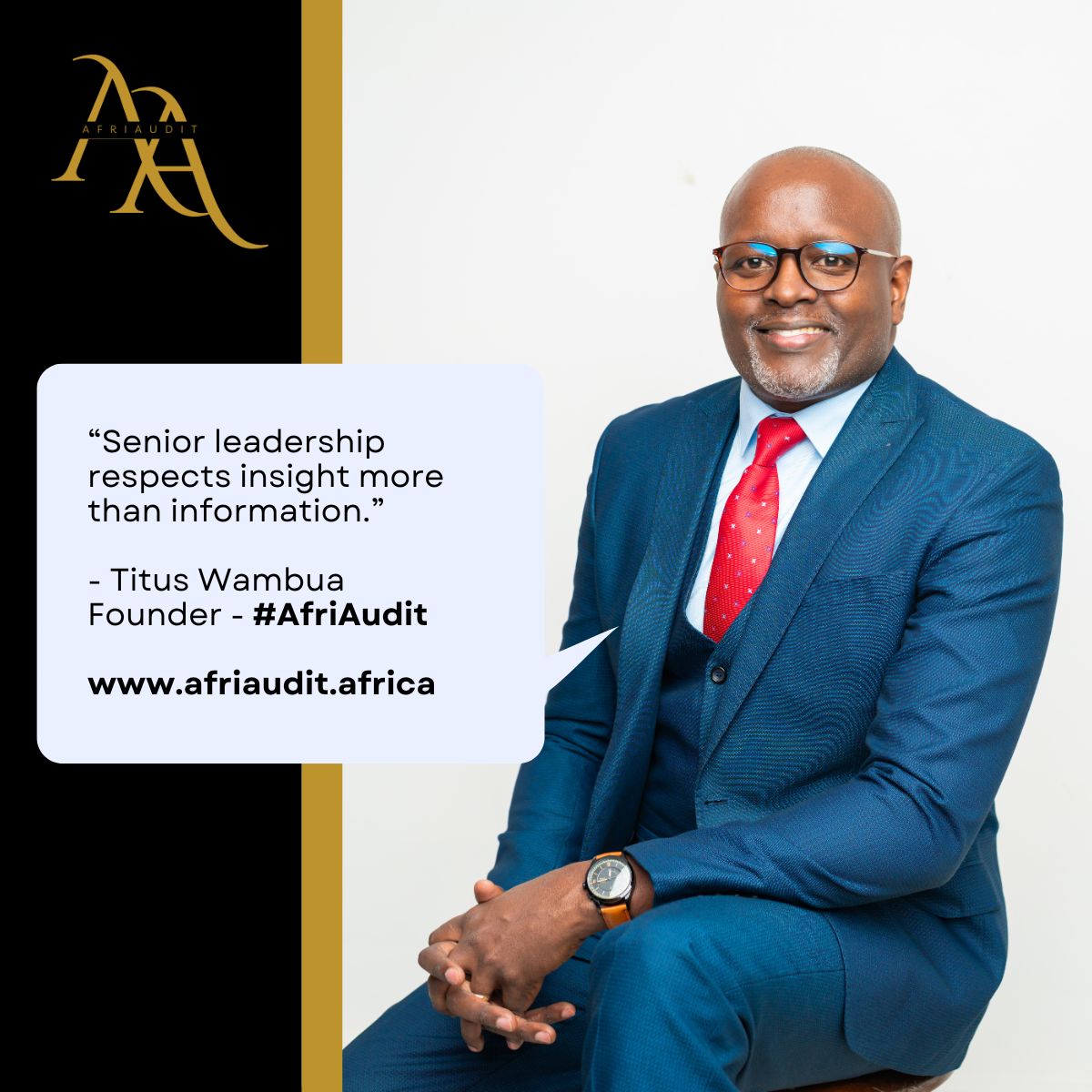 AfriAudit's tweet image. Senior leaders don’t just want data—they want insight. Transform information into actionable perspective, and your influence will grow. #Leadership #ExecutiveInsights #AuditImpact #StrategicThinking