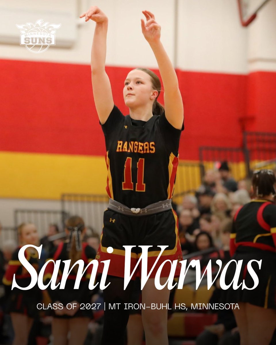 CoachNotch's tweet photo. MEET THE TEAM | Minnesota Suns 17U S40

Sami Warwas - @SamiWarwas 
5’10 Guard
Mt. Iron-Buhl HS

Knockdown shooter with a high basketball IQ. Spaces the floor, makes the right reads, and plays the game with confidence and composure. https://t.co/t3vyeL5oiZ
